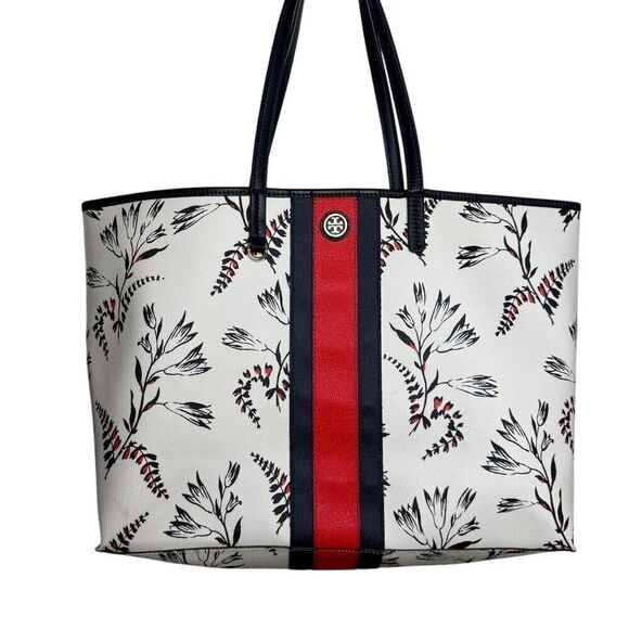 Tory Burch Floral Print Kerrington Tote - Picture 2 of 10